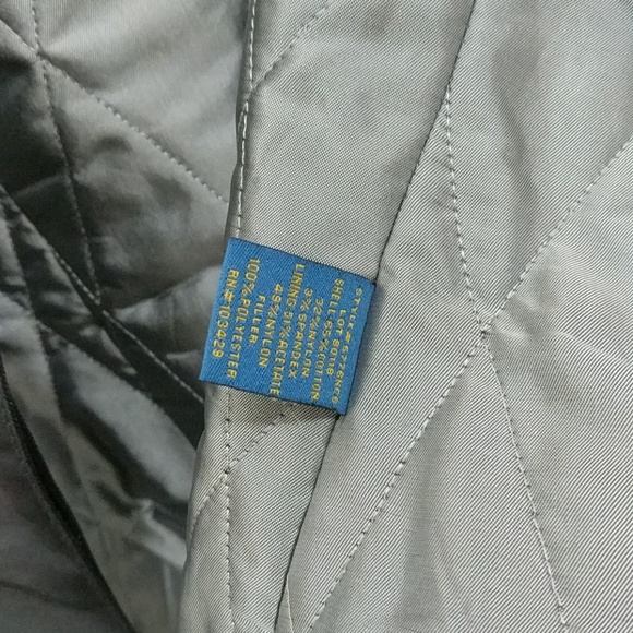 MILLARD FILLMORE Tailored Moto Jacket Quilted Lining Buckle Straps Dark Blue - Picture 4 of 6